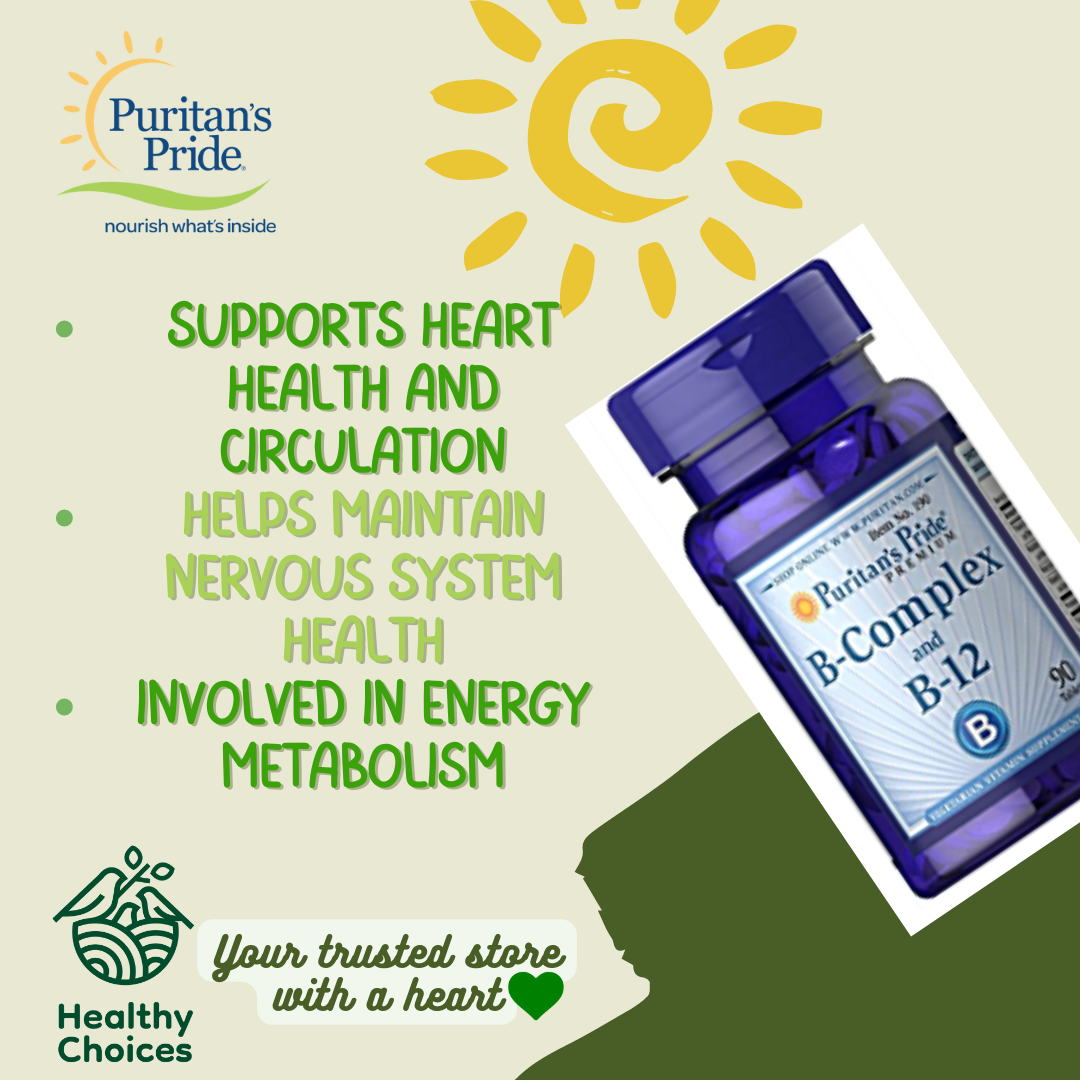 PURITAN'S PRIDE #190#5 | EXPIRY: 5/2025 | BUY 5 PCS - B-Complex and B-12 90 Tablets