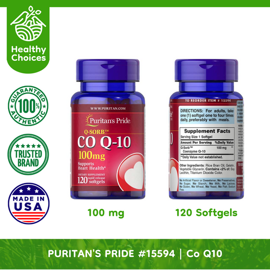 PURITAN'S PRIDE #15594 | EXPIRY: 8/2025 | Co Q10 QSorb 100mg, 120 Softgels