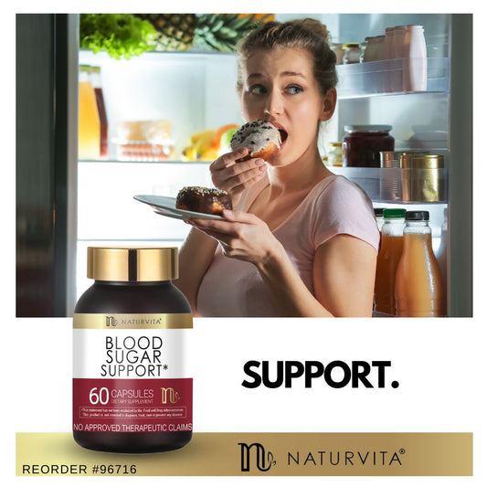 NATURVITA #96716 | EXPIRY: 4/2026 | Blood Sugar Support, 60 Capsules