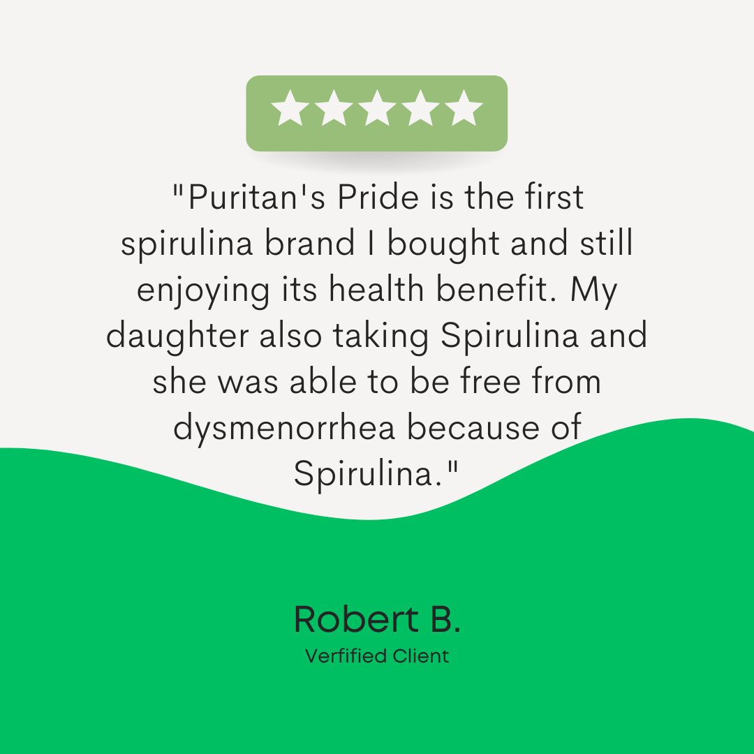 PURITAN'S PRIDE #3286 | EXPIRY: 10/2025 | Spirulina Blue-Green Algae 500mg, 100 Tablets
